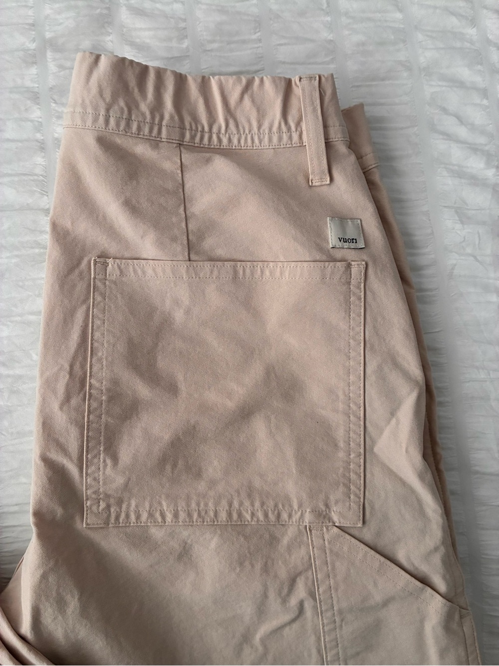 Vuori Getaway Wide Leg Pants in Milkweed Cream Size Small - Picture 3 of 10